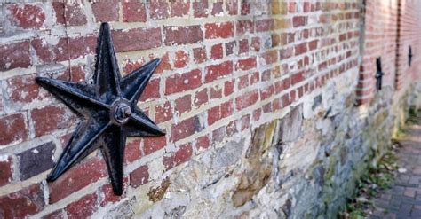 what are the metal stars on houses mean|cast iron stars on buildings.